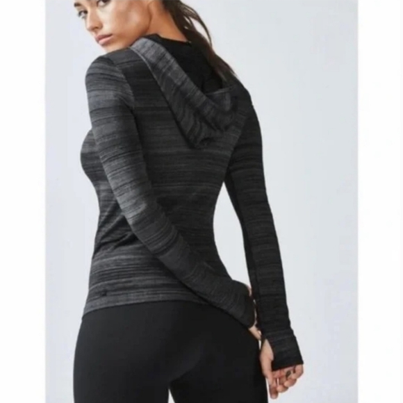 Fabletics Megan Lurex Space Dyed Athletic Long Sleeve Hoodie - Picture 2 of 6